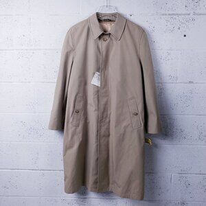 Vintage Charles Klein Men's 38R Khaki Long Sleeve All-Weather Trench Coat Rain